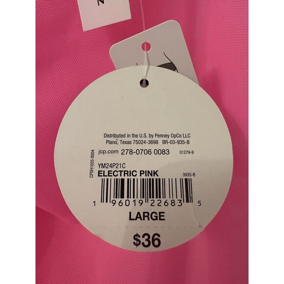 Decree Summer Daze Swim Adjustable Skirt Tie Wrap Full Coverage Electric Pink LG - Picture 4 of 15